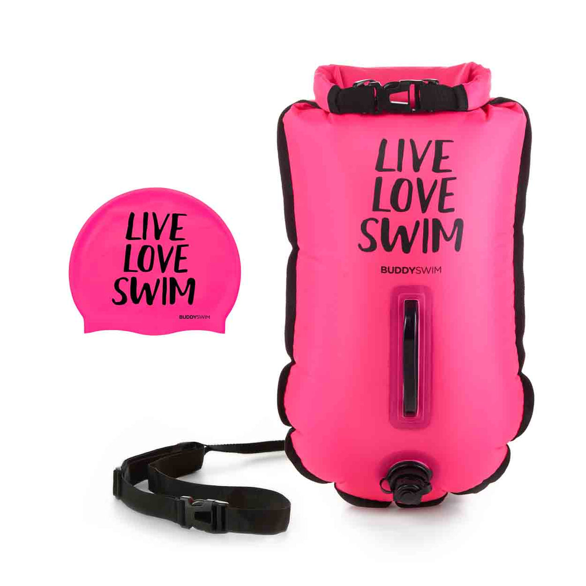 Buddyswim Open Water Schwimmboje 20l - mit wasserdichter DryBag Tasche