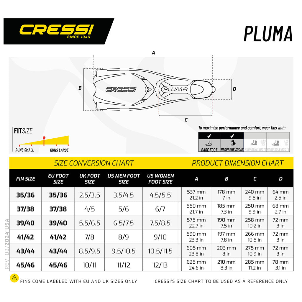 cressi-pluma-schnorchelflossen - waterloverz.com Onlineshop für Tauchen, Schnorcheln, Schwimmen