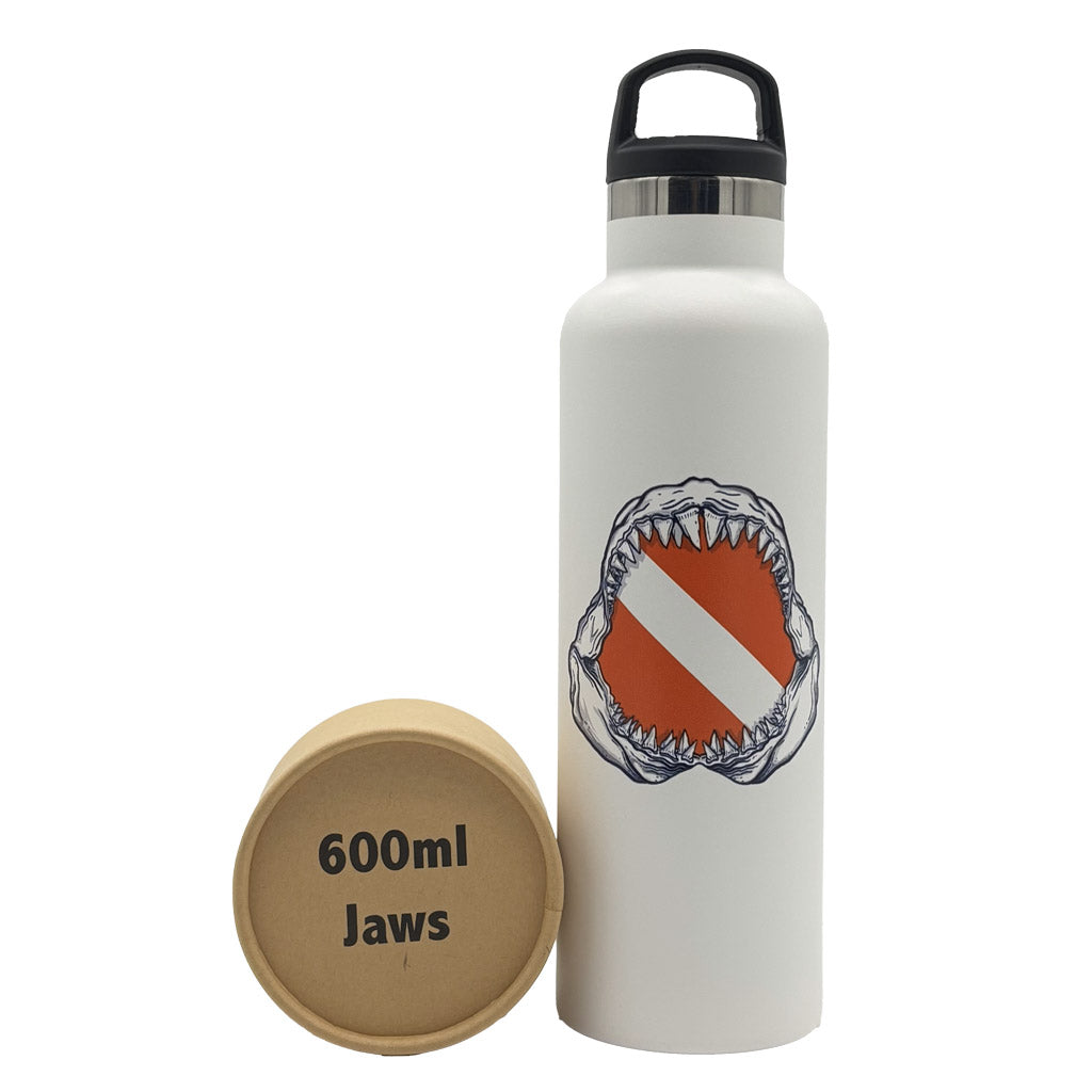 fish-tank-bottle-trinkflasche-600ml-jaws - waterloverz.com Onlineshop für Tauchen, Schnorcheln, Schwimmen