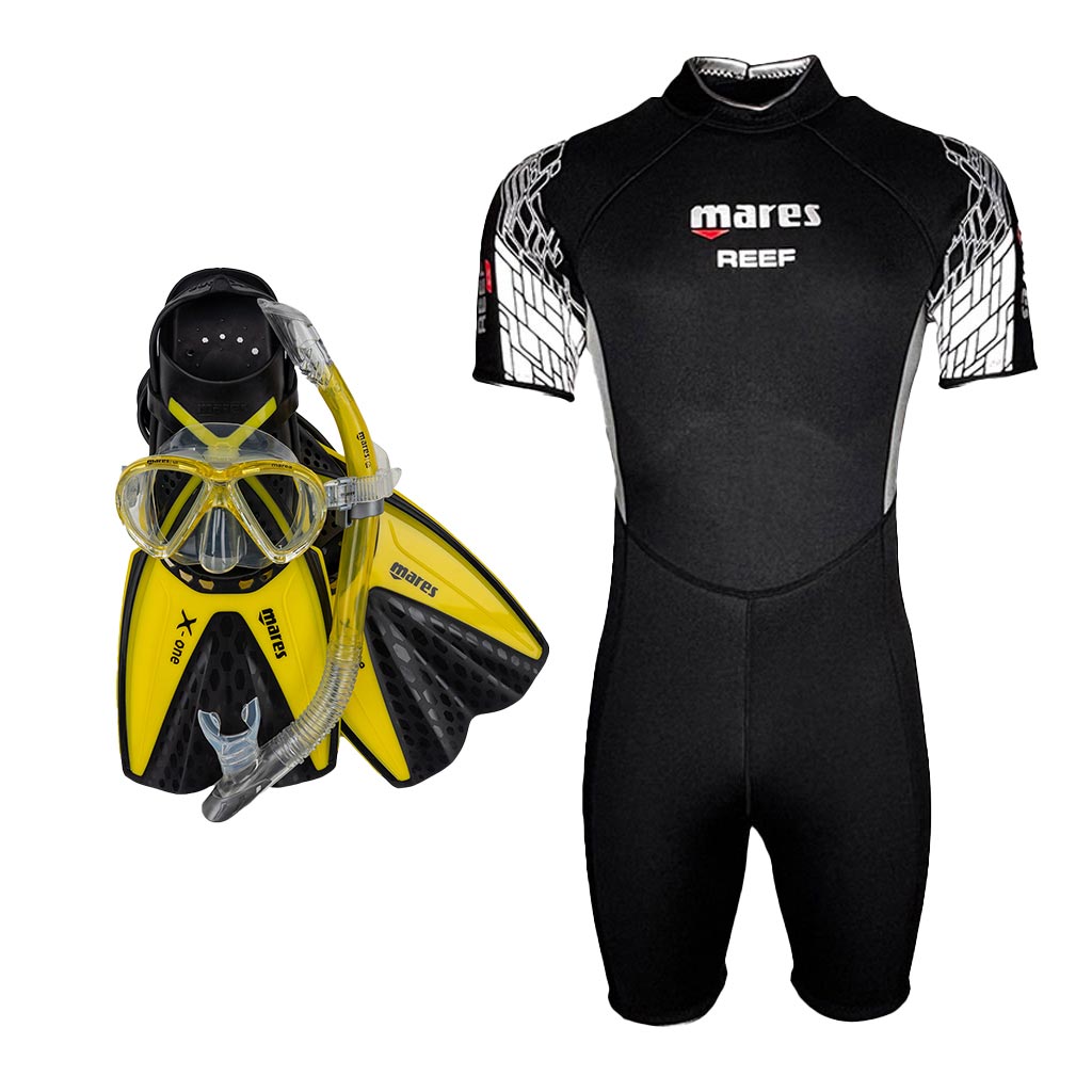 malediven-schnorchelset-herren-gelb-1 - waterloverz.com Onlineshop für Tauchen, Schnorcheln, Schwimmen