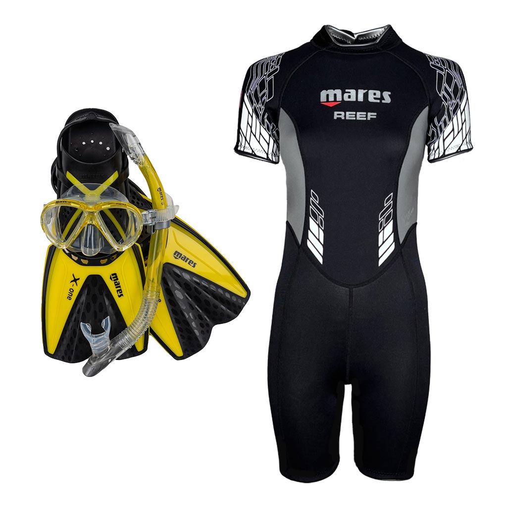 malediven-schnorchelset-damen-gelb - waterloverz.com Onlineshop für Tauchen, Schnorcheln, Schwimmen