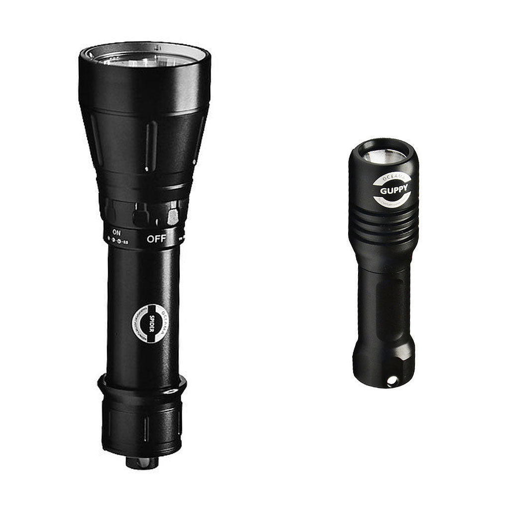 oceama-tauchlampe-spider-gratis-mini-guppy-1 - waterloverz.com Onlineshop für Tauchen, Schnorcheln, Schwimmen