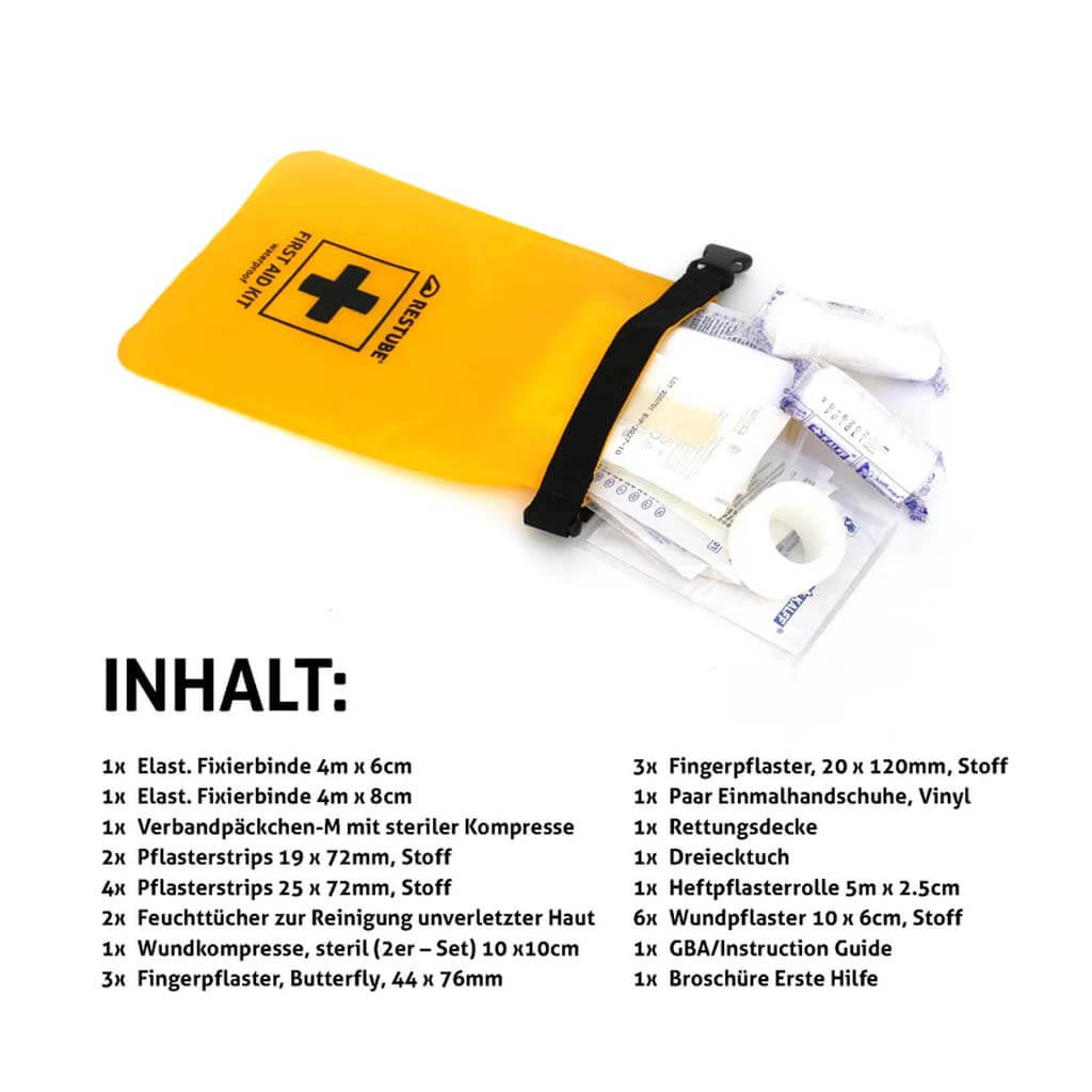 Restube Erste Hilfe Set im wasserdichten Beutel - für alle Outdoor Aktivitäten