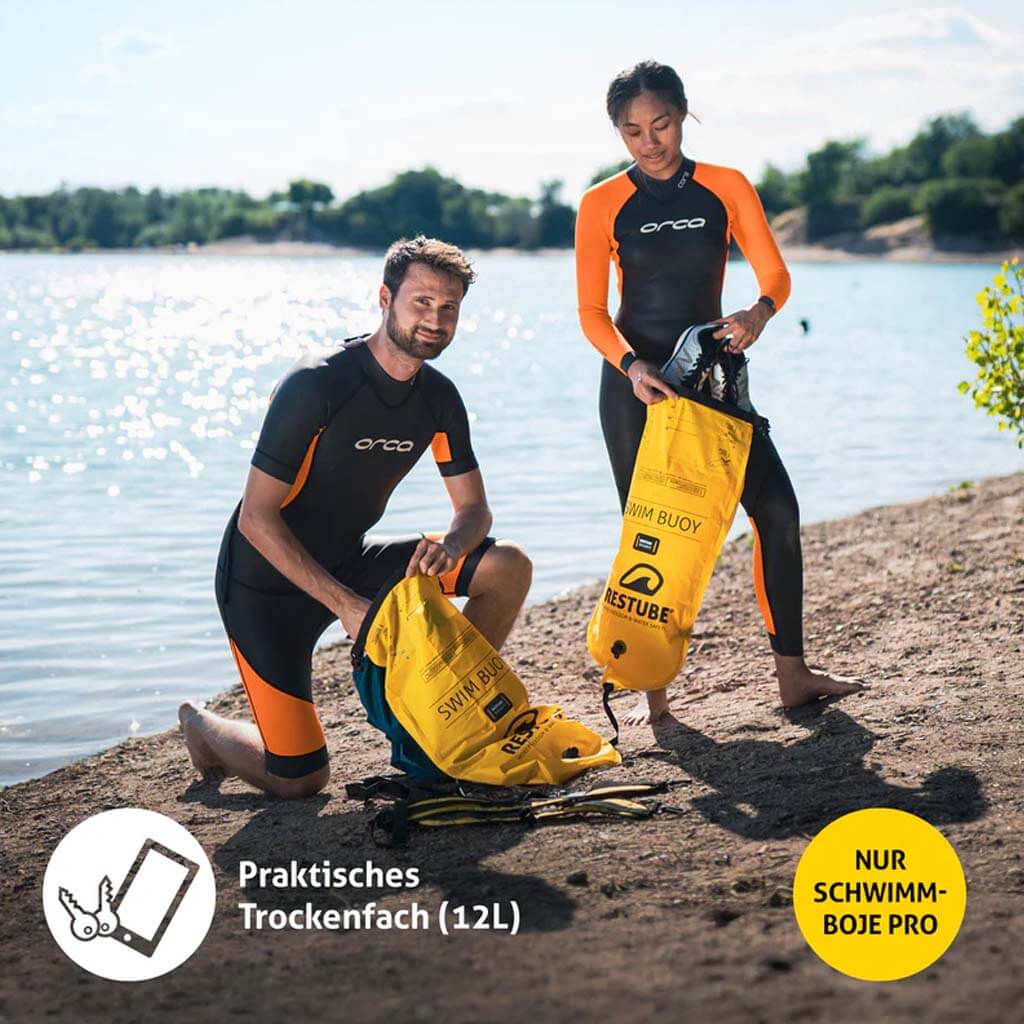 Restube SWIM BUOY PRO Schwimmboje mit integriertem 12,5l Drybag