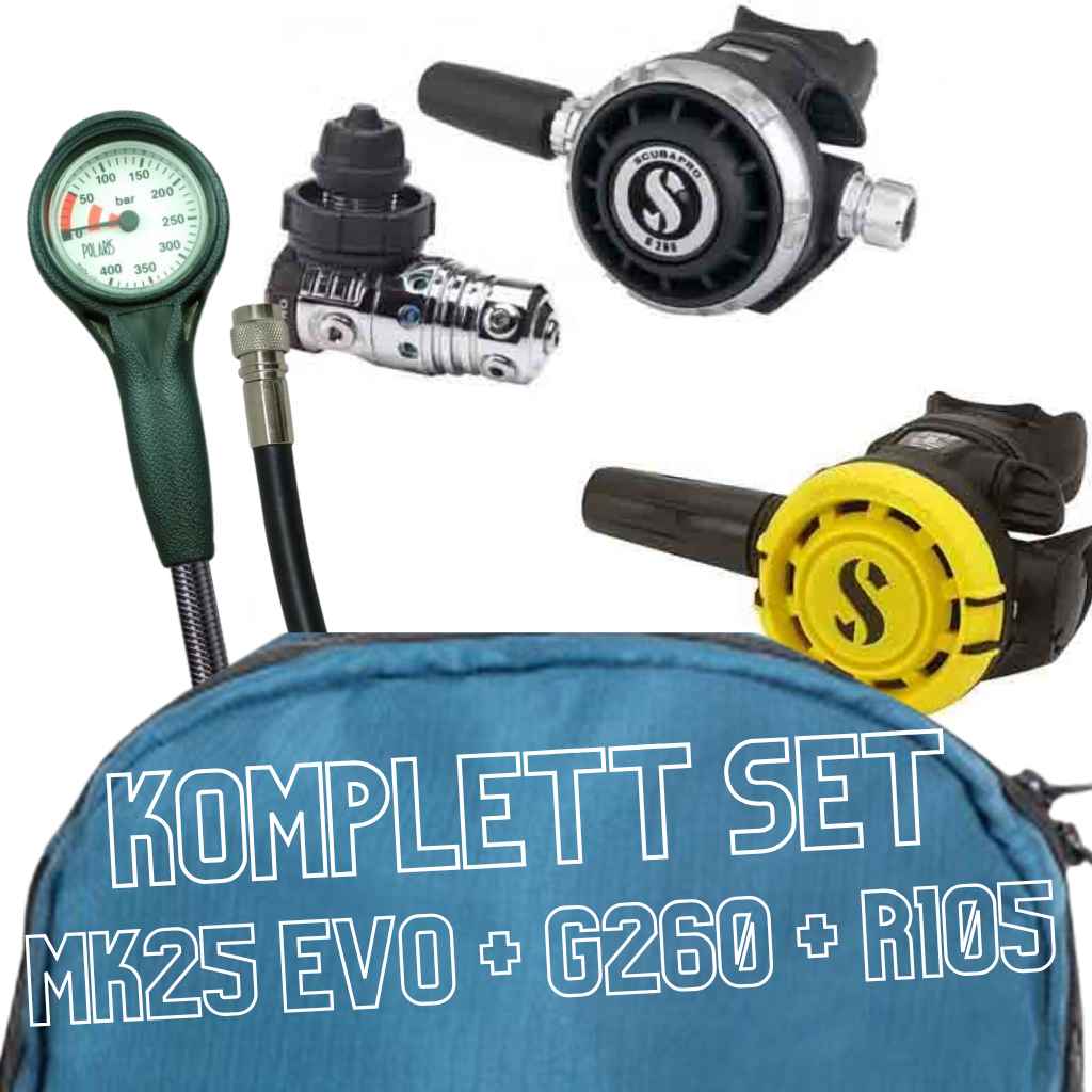 scubapro-komplettset-mk25evo-g260-r105-oktopus - waterloverz.com Onlineshop für Tauchen, Schnorcheln, Schwimmen