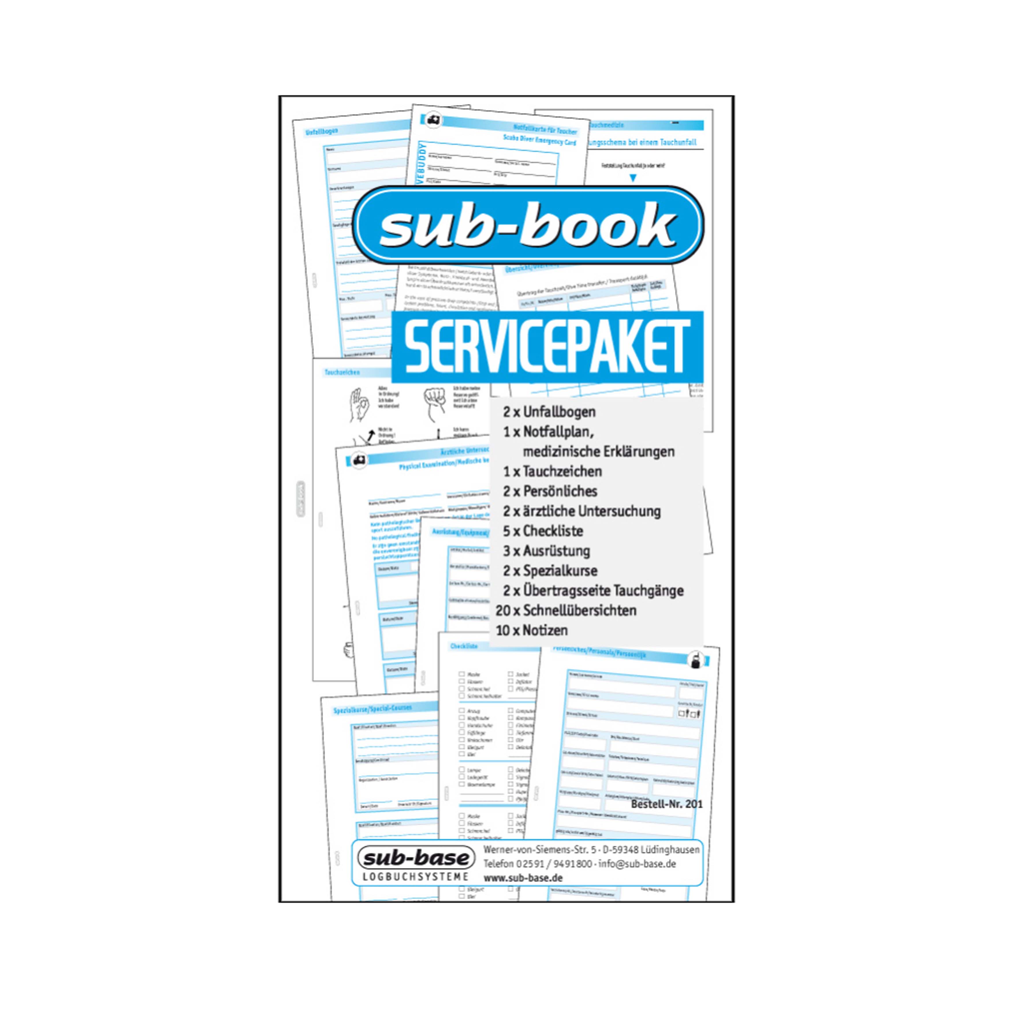 subbase-subbook-servicepaket - waterloverz.com Onlineshop für Tauchen, Schnorcheln, Schwimmen