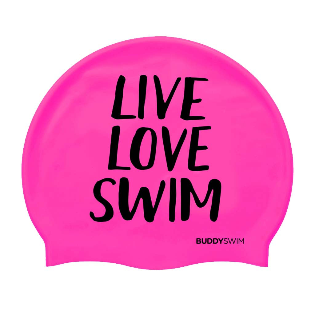 Buddyswim Silikon Badehaube - LLS schwarz/pink