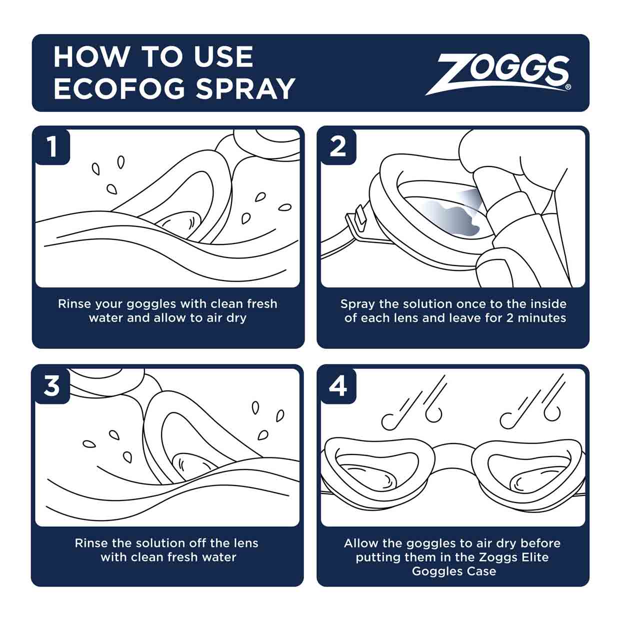 Zoggs Ecofog Anti-Fog Spray 15ml